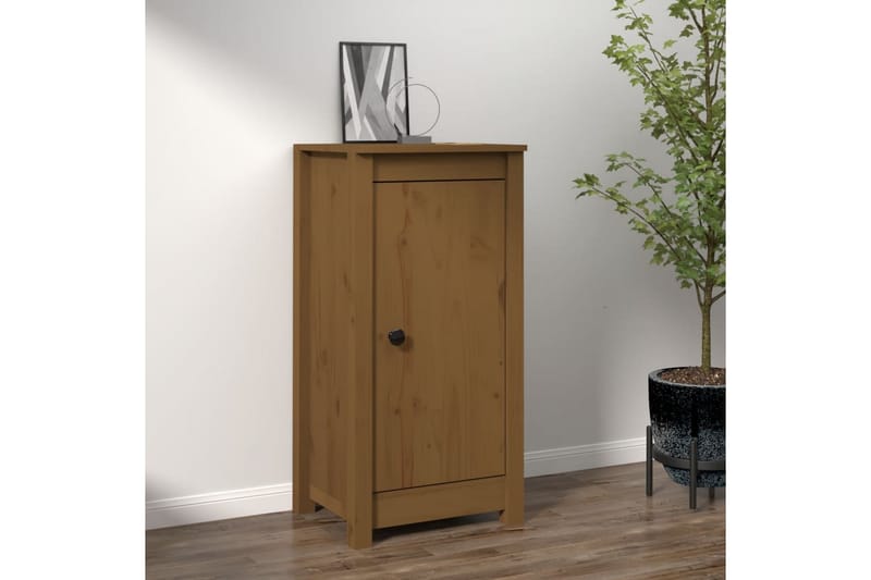 beBasic Skjenk honningbrun 40x35x80 heltre furu - Brun - Sideboard & skjenker