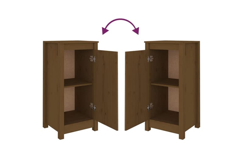 beBasic Skjenk honningbrun 40x35x80 heltre furu - Brun - Oppbevaring - Oppbevaringsmøbler - Sideboard & skjenker