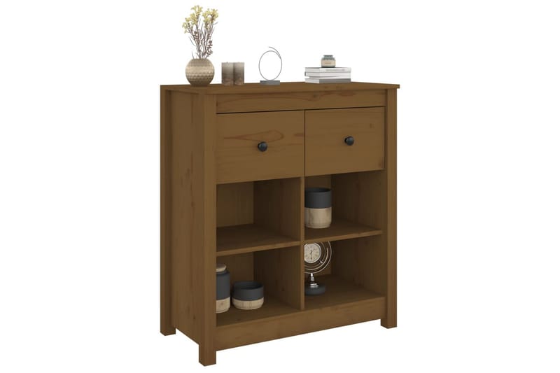 beBasic Skjenk honningbrun 70x35x80 heltre furu - Brun - Oppbevaring - Oppbevaringsmøbler - Sideboard & skjenker