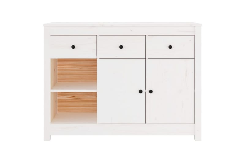 beBasic Skjenk hvit 100x35x74 cm heltre furu - Hvit - Oppbevaring - Oppbevaringsmøbler - Sideboard & skjenker