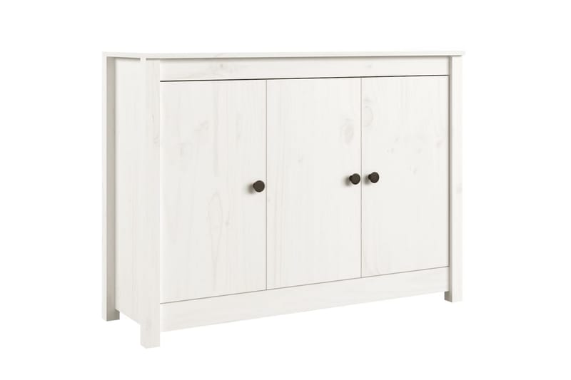 beBasic Skjenk hvit 100x35x74 cm heltre furu - Hvit - Oppbevaring - Oppbevaringsmøbler - Sideboard & skjenker