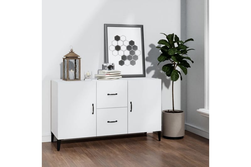 beBasic Skjenk hvit 100x36x60 cm konstruert tre - Hvit - Oppbevaring - Oppbevaringsmøbler - Sideboard & skjenker
