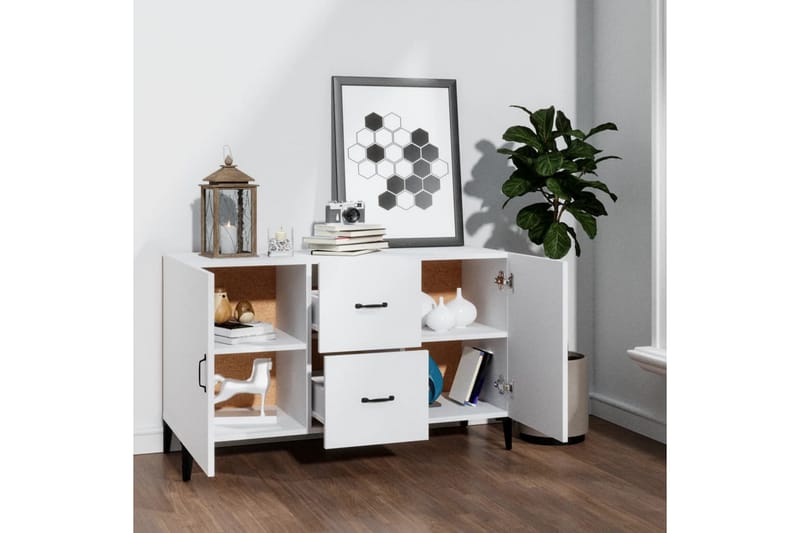 beBasic Skjenk hvit 100x36x60 cm konstruert tre - Hvit - Oppbevaring - Oppbevaringsmøbler - Sideboard & skjenker