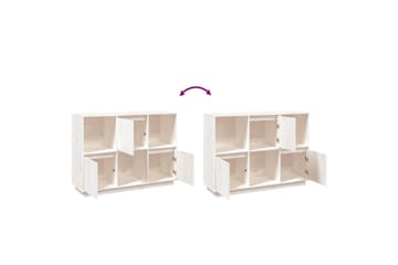 beBasic Skjenk hvit 110,5x35x80 cm heltre furu - Hvit - Oppbevaring - Oppbevaringsmøbler - Sideboard & skjenker