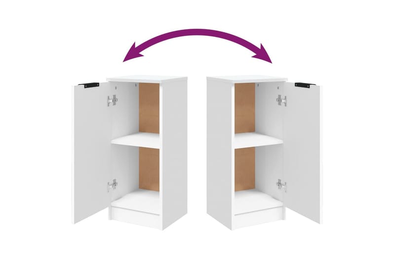 beBasic Skjenk hvit 30x30x70 cm konstruert tre - Hvit - Oppbevaring - Oppbevaringsmøbler - Sideboard & skjenker