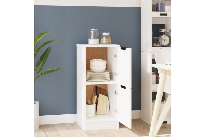 beBasic Skjenk hvit 30x30x70 cm konstruert tre - Hvit - Oppbevaring - Oppbevaringsmøbler - Sideboard & skjenker