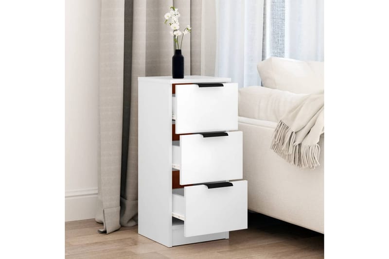 beBasic Skjenk hvit 30x30x70 cm konstruert tre - Hvit - Oppbevaring - Oppbevaringsmøbler - Sideboard & skjenker