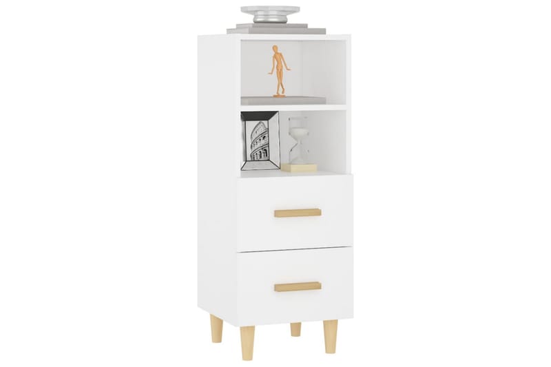 beBasic Skjenk hvit 34,5x34x90 cm konstruert tre - Hvit - Oppbevaring - Oppbevaringsmøbler - Sideboard & skjenker