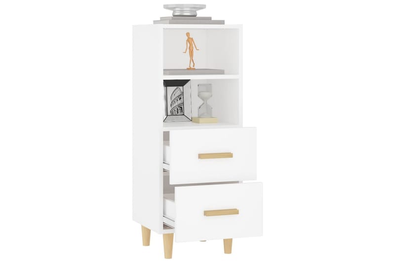 beBasic Skjenk hvit 34,5x34x90 cm konstruert tre - Hvit - Oppbevaring - Oppbevaringsmøbler - Sideboard & skjenker