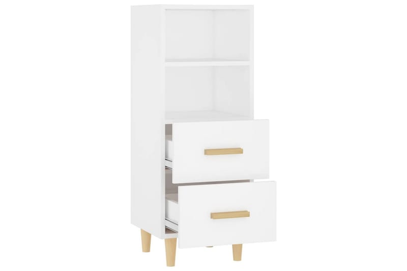 beBasic Skjenk hvit 34,5x34x90 cm konstruert tre - Hvit - Oppbevaring - Oppbevaringsmøbler - Sideboard & skjenker