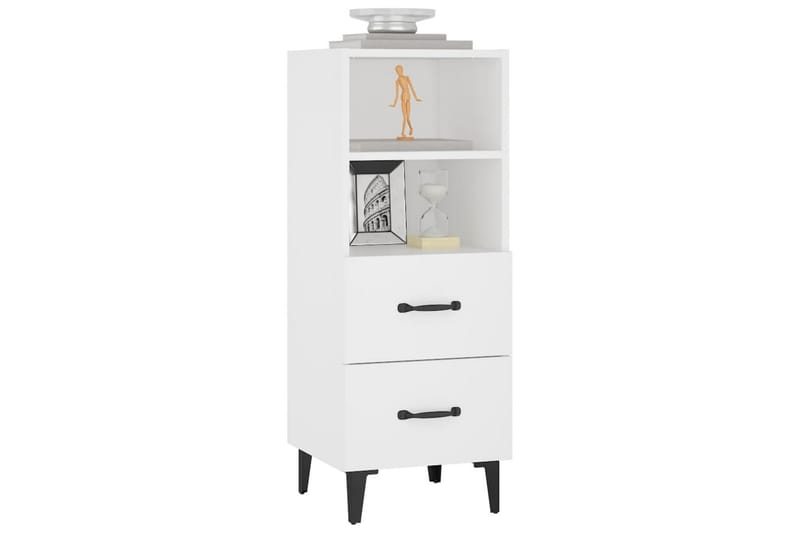 beBasic Skjenk hvit 34,5x34x90 cm konstruert tre - Hvit - Sideboard & skjenker