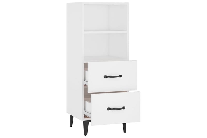 beBasic Skjenk hvit 34,5x34x90 cm konstruert tre - Hvit - Sideboard & skjenker