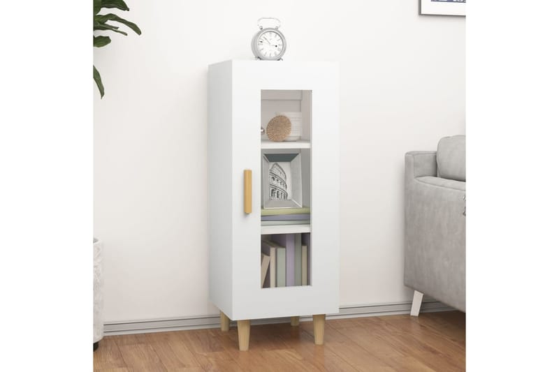beBasic Skjenk hvit 34,5x34x90 cm konstruert tre - Hvit - Oppbevaring - Oppbevaringsmøbler - Sideboard & skjenker