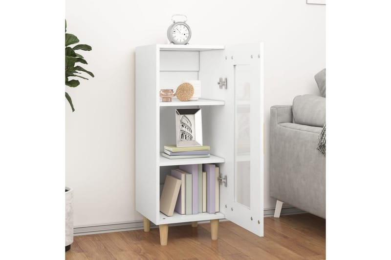 beBasic Skjenk hvit 34,5x34x90 cm konstruert tre - Hvit - Oppbevaring - Oppbevaringsmøbler - Sideboard & skjenker
