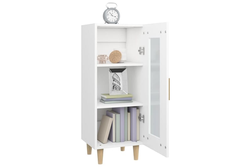 beBasic Skjenk hvit 34,5x34x90 cm konstruert tre - Hvit - Sideboard & skjenker