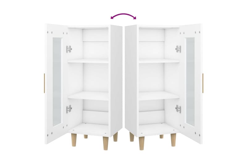 beBasic Skjenk hvit 34,5x34x90 cm konstruert tre - Hvit - Oppbevaring - Oppbevaringsmøbler - Sideboard & skjenker