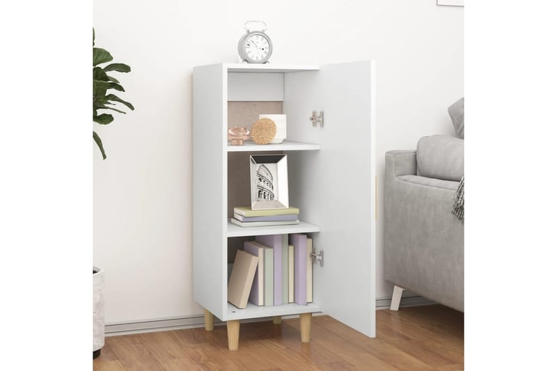 beBasic Skjenk hvit 34,5x34x90 cm konstruert tre - Hvit - Oppbevaring - Oppbevaringsmøbler - Sideboard & skjenker
