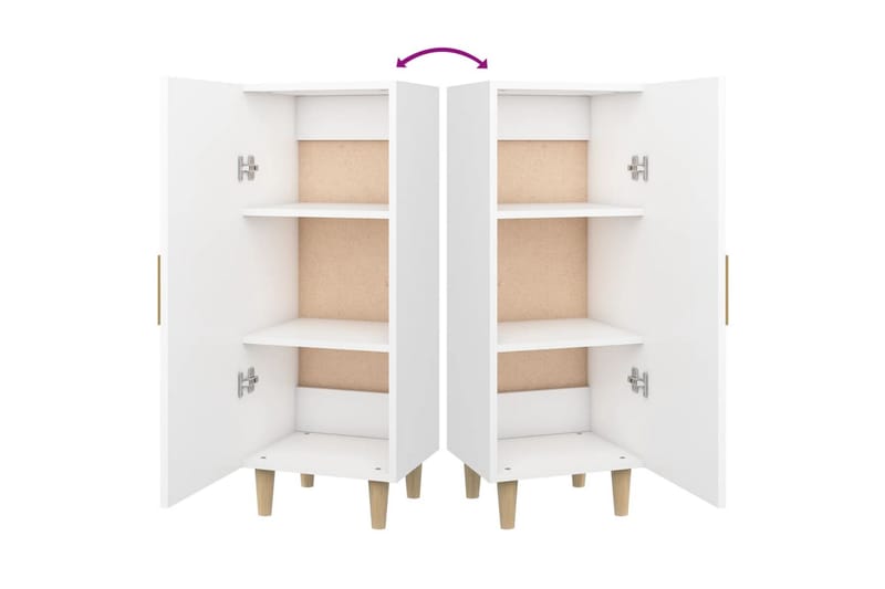 beBasic Skjenk hvit 34,5x34x90 cm konstruert tre - Hvit - Oppbevaring - Oppbevaringsmøbler - Sideboard & skjenker