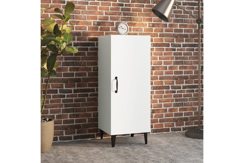 beBasic Skjenk hvit 34,5x34x90 cm konstruert tre - Hvit - Oppbevaring - Oppbevaringsmøbler - Sideboard & skjenker