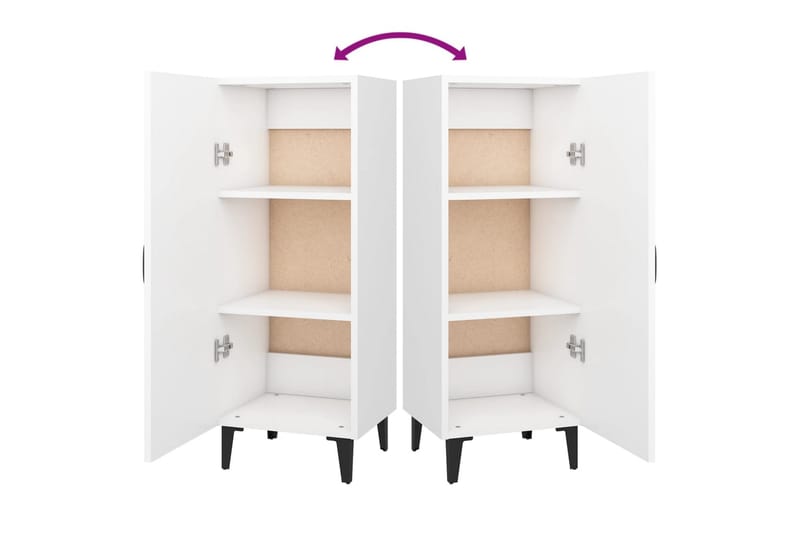 beBasic Skjenk hvit 34,5x34x90 cm konstruert tre - Hvit - Oppbevaring - Oppbevaringsmøbler - Sideboard & skjenker