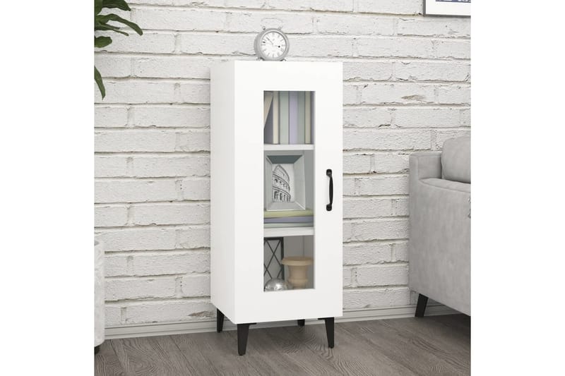 beBasic Skjenk hvit 34,5x34x90 cm konstruert tre - Hvit - Oppbevaring - Oppbevaringsmøbler - Sideboard & skjenker