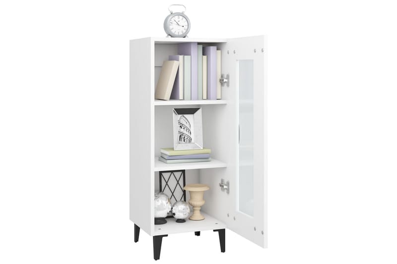 beBasic Skjenk hvit 34,5x34x90 cm konstruert tre - Hvit - Oppbevaring - Oppbevaringsmøbler - Sideboard & skjenker