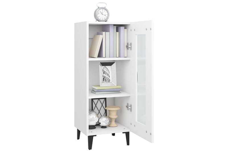 beBasic Skjenk hvit 34,5x34x90 cm konstruert tre - Hvit - Sideboard & skjenker