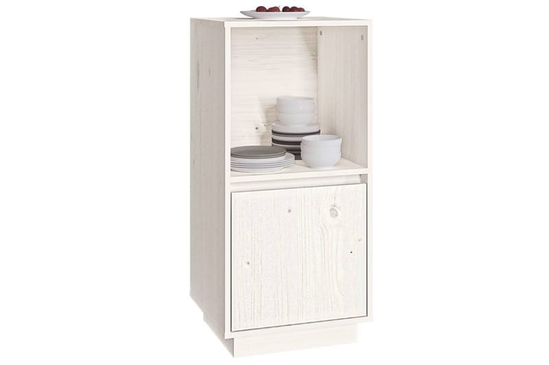 beBasic Skjenk hvit 38x35x80 cm heltre furu - Hvit - Oppbevaring - Oppbevaringsmøbler - Sideboard & skjenker