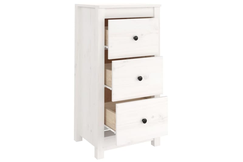beBasic Skjenk hvit 40x35x80 cm heltre furu - Hvit - Oppbevaring - Oppbevaringsmøbler - Sideboard & skjenker