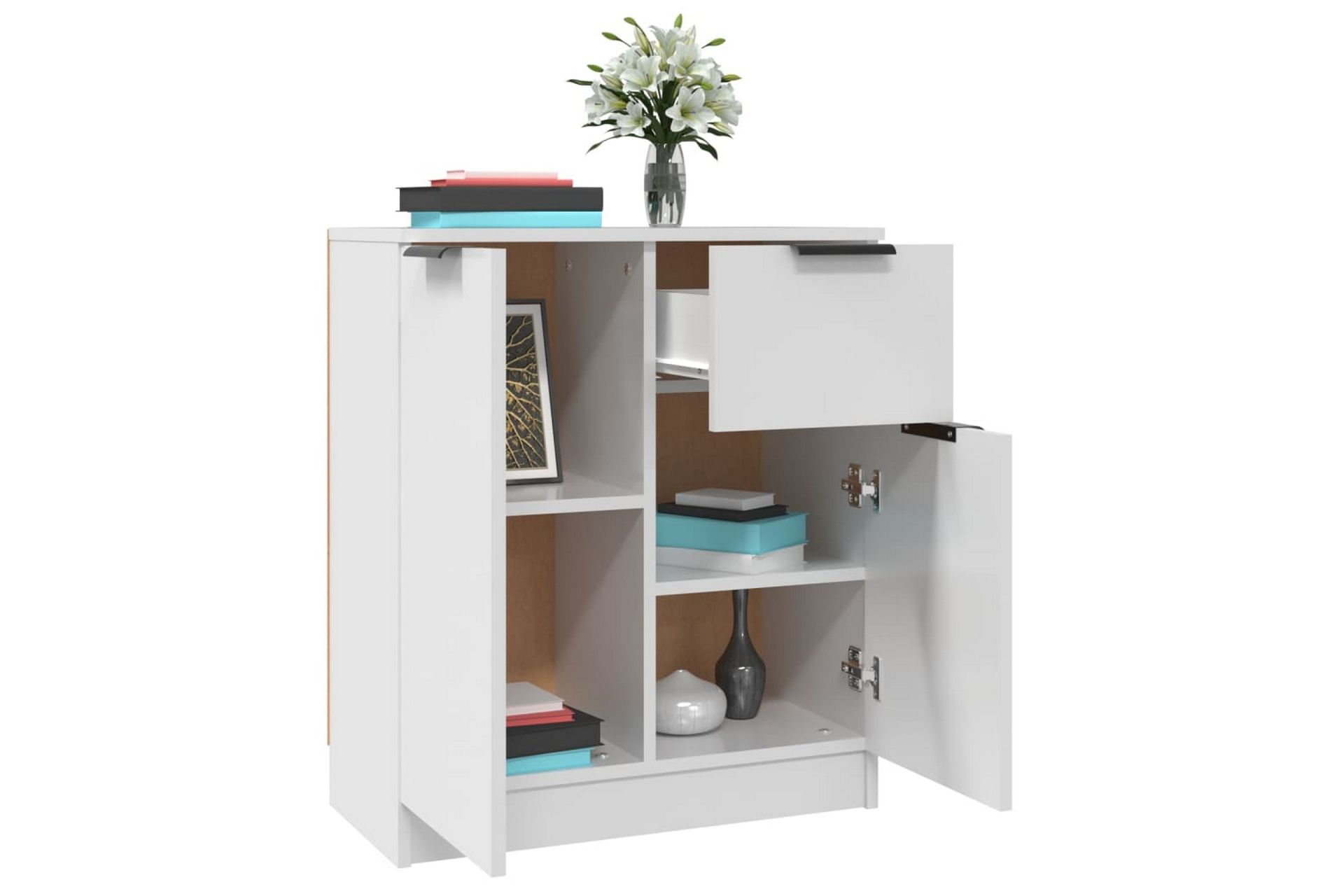 beBasic Skjenk hvit 60x30x70 cm konstruert tre - Hvit - Oppbevaring - Oppbevaringsmøbler - Sideboard & skjenker