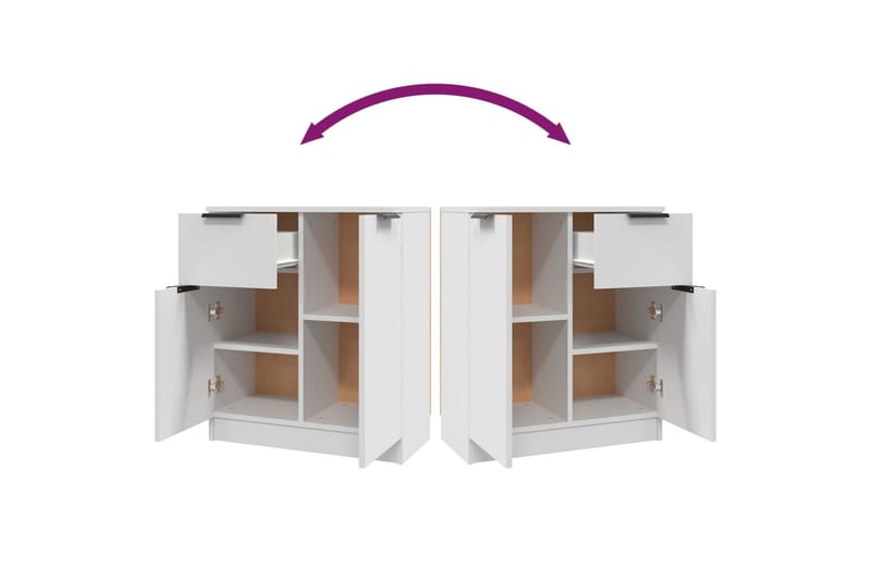 beBasic Skjenk hvit 60x30x70 cm konstruert tre - Hvit - Oppbevaring - Oppbevaringsmøbler - Sideboard & skjenker