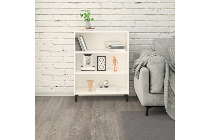 beBasic Skjenk hvit 69,5x32,5x90 cm konstruert tre - Hvit - Sideboard & skjenker