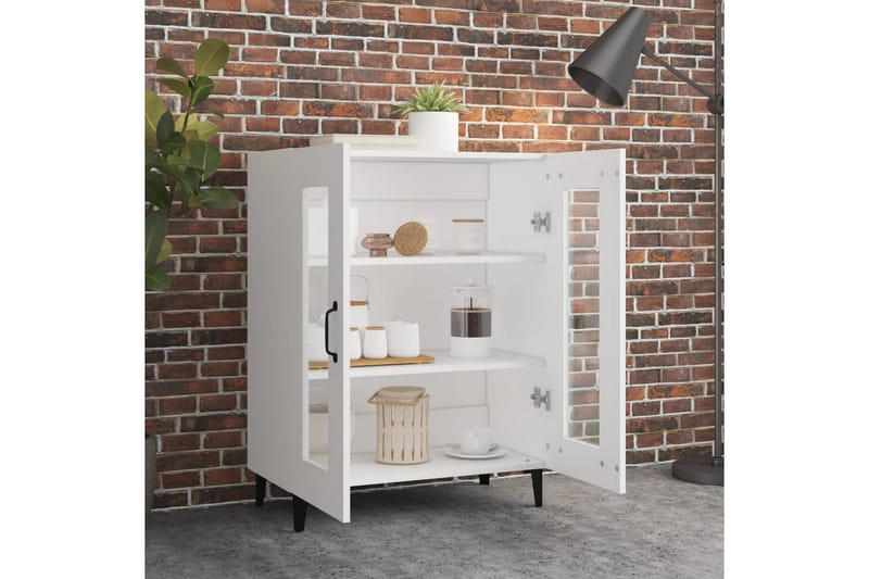 beBasic Skjenk hvit 69,5x34x90 cm konstruert tre - Hvit - Oppbevaring - Oppbevaringsmøbler - Sideboard & skjenker