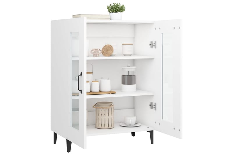 beBasic Skjenk hvit 69,5x34x90 cm konstruert tre - Hvit - Oppbevaring - Oppbevaringsmøbler - Sideboard & skjenker