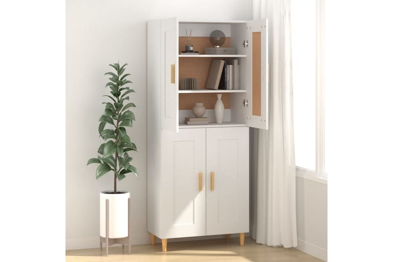 beBasic Skjenk hvit 69,5x34x90 cm konstruert tre - Hvit - Oppbevaring - Oppbevaringsmøbler - Sideboard & skjenker