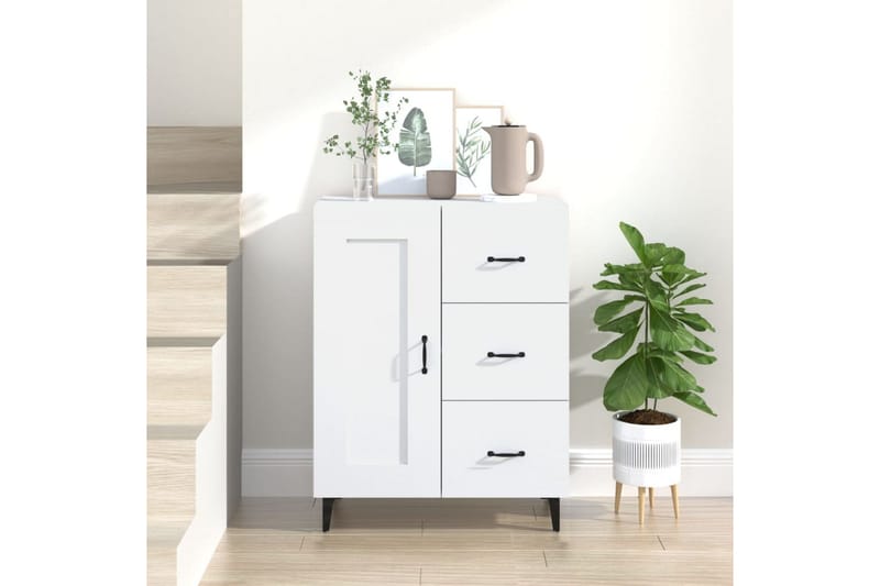 beBasic Skjenk hvit 69,5x34x90 cm konstruert tre - Hvit - Oppbevaring - Oppbevaringsmøbler - Sideboard & skjenker