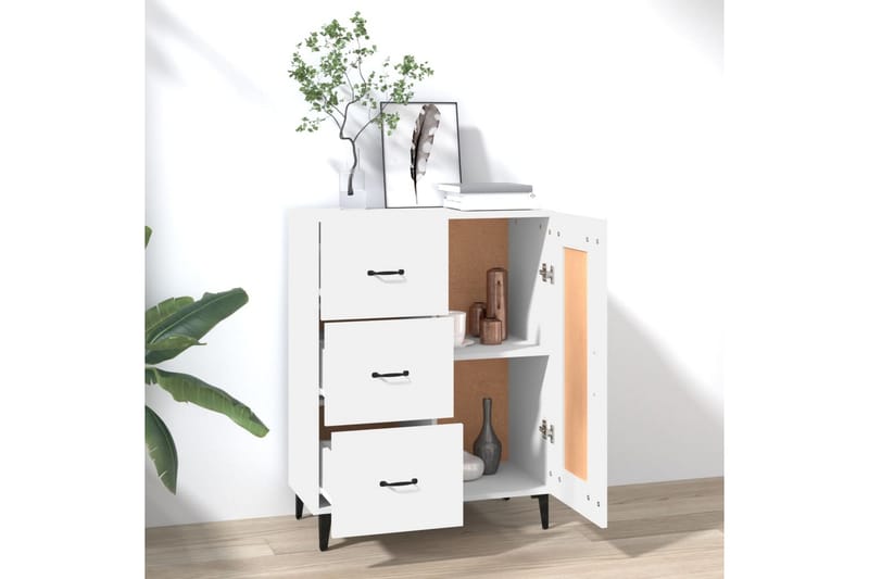 beBasic Skjenk hvit 69,5x34x90 cm konstruert tre - Hvit - Oppbevaring - Oppbevaringsmøbler - Sideboard & skjenker