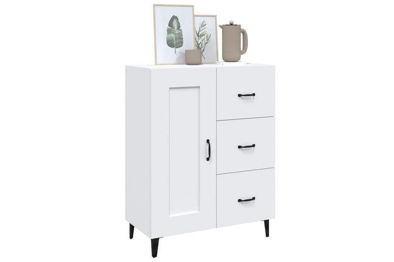 beBasic Skjenk hvit 69,5x34x90 cm konstruert tre - Hvit - Oppbevaring - Oppbevaringsmøbler - Sideboard & skjenker