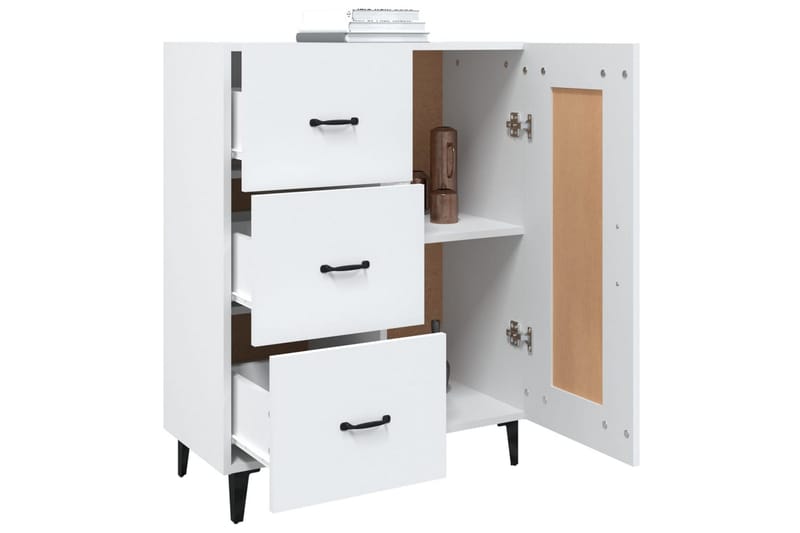 beBasic Skjenk hvit 69,5x34x90 cm konstruert tre - Hvit - Oppbevaring - Oppbevaringsmøbler - Sideboard & skjenker