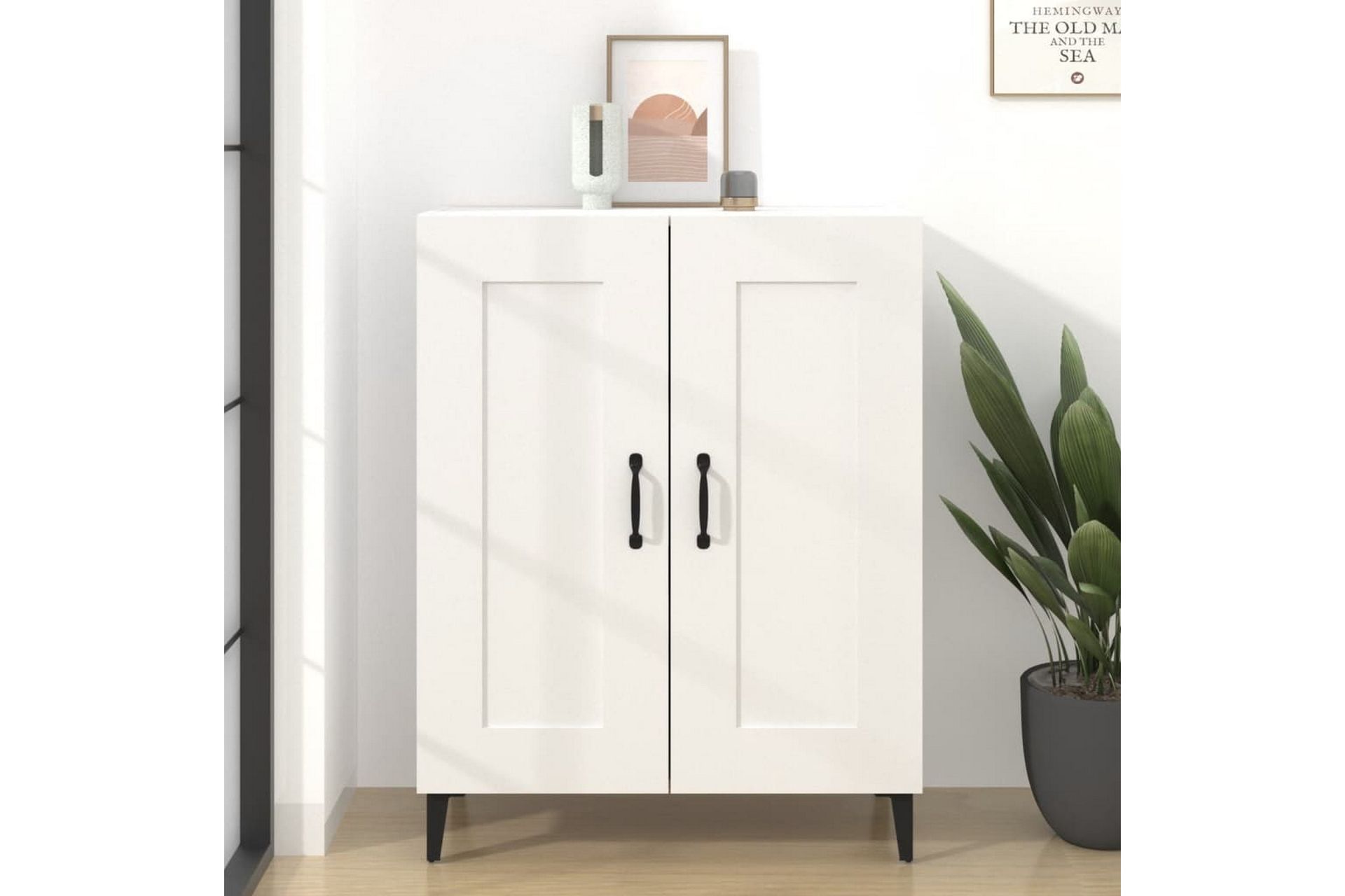 beBasic Skjenk hvit 69,5x34x90 cm konstruert tre - Hvit - Oppbevaring - Oppbevaringsmøbler - Sideboard & skjenker