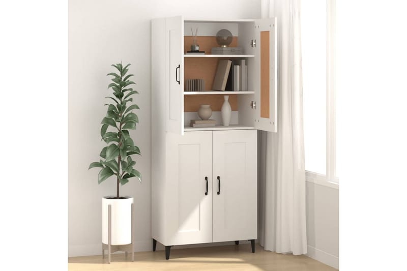 beBasic Skjenk hvit 69,5x34x90 cm konstruert tre - Hvit - Oppbevaring - Oppbevaringsmøbler - Sideboard & skjenker