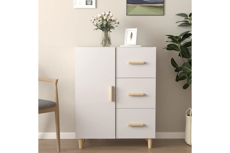 beBasic Skjenk hvit 69,5x34x90 cm konstruert tre - Hvit - Oppbevaring - Oppbevaringsmøbler - Sideboard & skjenker