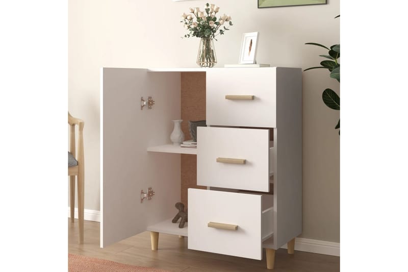 beBasic Skjenk hvit 69,5x34x90 cm konstruert tre - Hvit - Oppbevaring - Oppbevaringsmøbler - Sideboard & skjenker