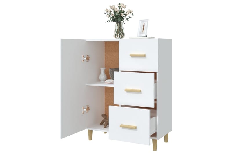 beBasic Skjenk hvit 69,5x34x90 cm konstruert tre - Hvit - Oppbevaring - Oppbevaringsmøbler - Sideboard & skjenker