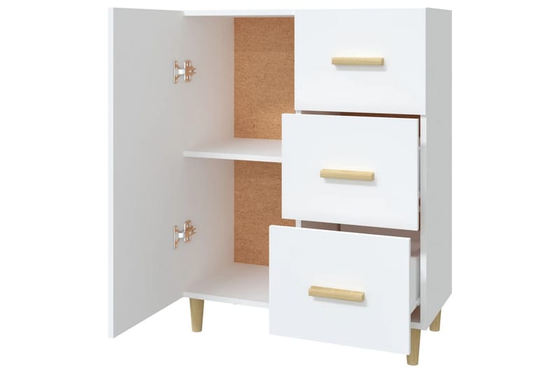 beBasic Skjenk hvit 69,5x34x90 cm konstruert tre - Hvit - Oppbevaring - Oppbevaringsmøbler - Sideboard & skjenker