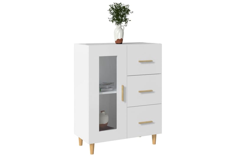 beBasic Skjenk hvit 69,5x34x90 cm konstruert tre - Hvit - Oppbevaring - Oppbevaringsmøbler - Sideboard & skjenker