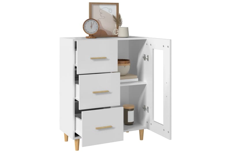 beBasic Skjenk hvit 69,5x34x90 cm konstruert tre - Hvit - Oppbevaring - Oppbevaringsmøbler - Sideboard & skjenker