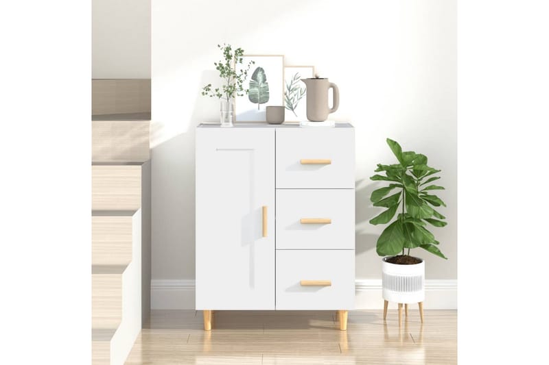 beBasic Skjenk hvit 69,5x34x90 cm konstruert tre - Hvit - Oppbevaring - Oppbevaringsmøbler - Sideboard & skjenker