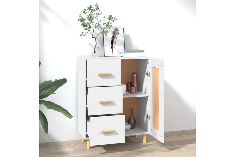 beBasic Skjenk hvit 69,5x34x90 cm konstruert tre - Hvit - Oppbevaring - Oppbevaringsmøbler - Sideboard & skjenker