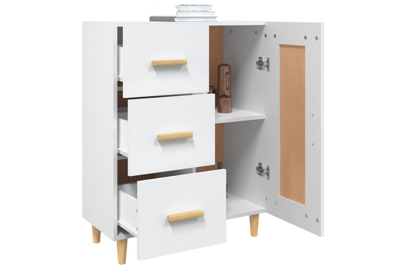beBasic Skjenk hvit 69,5x34x90 cm konstruert tre - Hvit - Oppbevaring - Oppbevaringsmøbler - Sideboard & skjenker